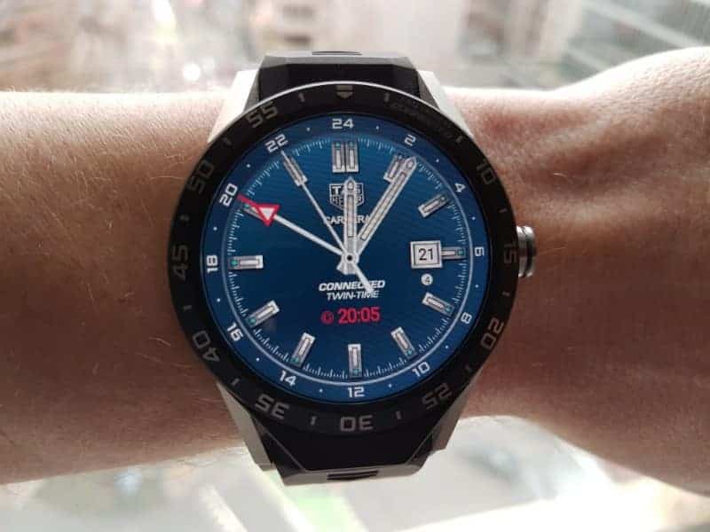Tag Heuer Connected Smartwatch watch faces in GMT / Blue