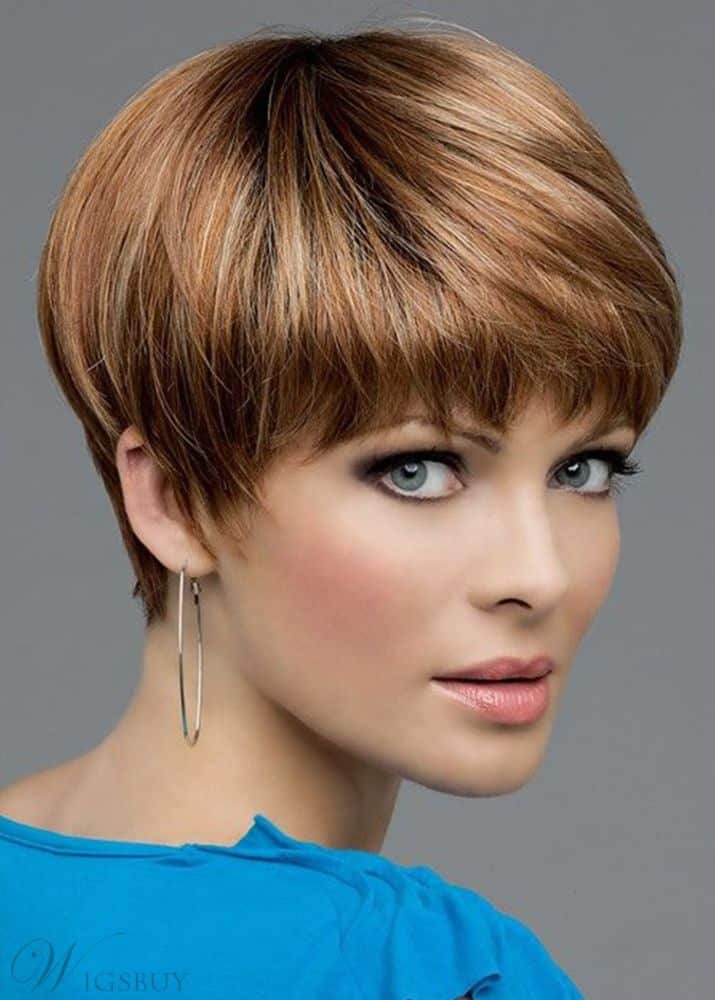 Brown Color Women's Short Pixie Cut from WigsBuy.