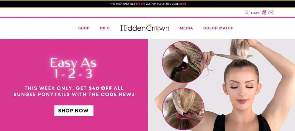 This is a screenshot of the Hidden Crown website.