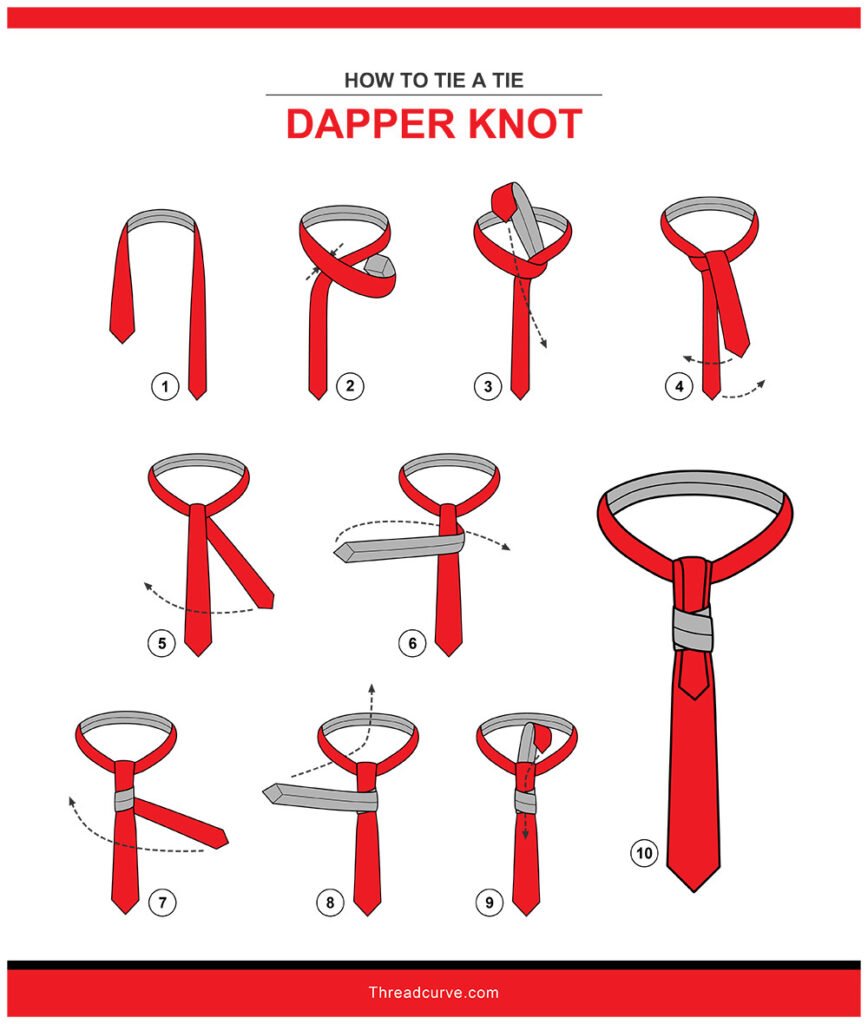 How to tie a dapper tie knot (illustration)