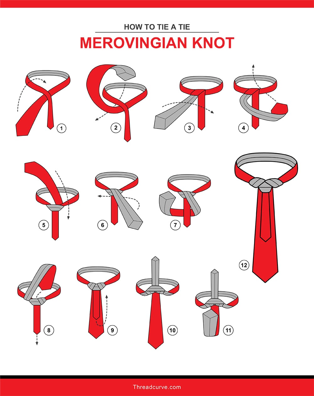 How to tie a Merovingian knot (illustration)