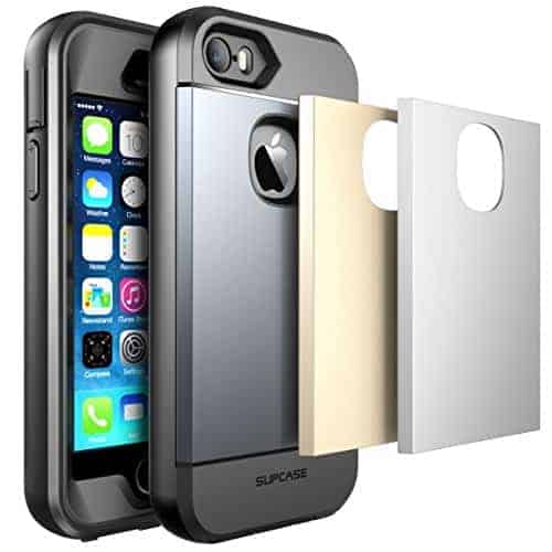 iPhone 5S Case, SUPCASE Water Resist Full-Body Rugged Case - Space Gray/Silver/Gold