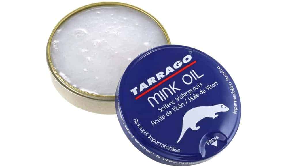 A can of mink oil shoe polish.