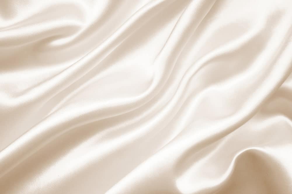 A close look at a pearly white silk cloth.
