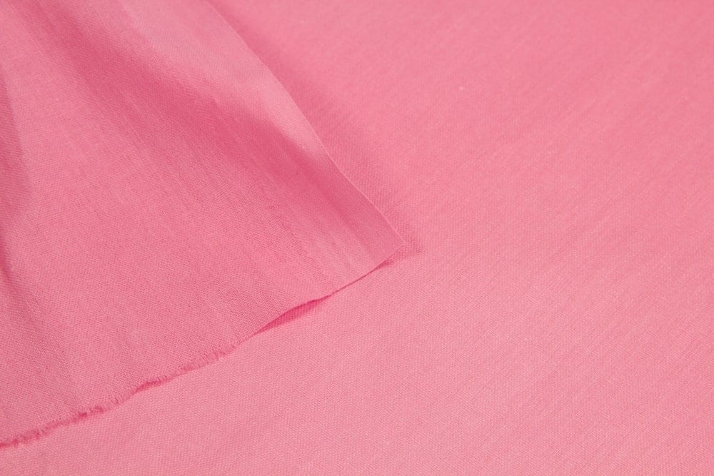 A close look at a pink poplin cloth.