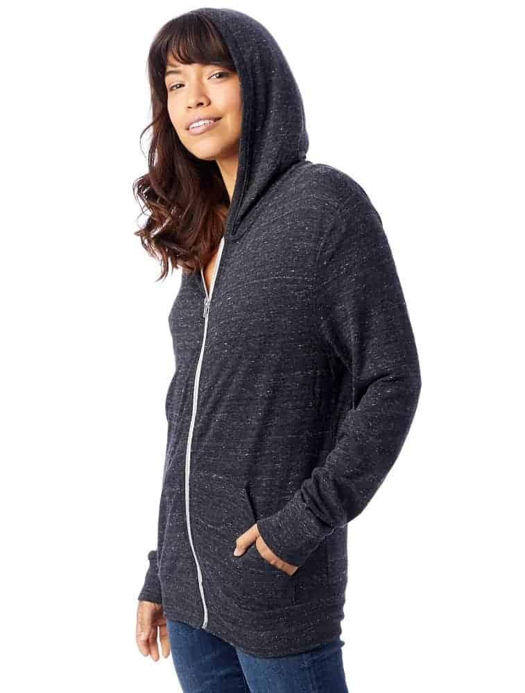 The Basic Eco Jersey Zip Hoodie from Alternative Apparel.