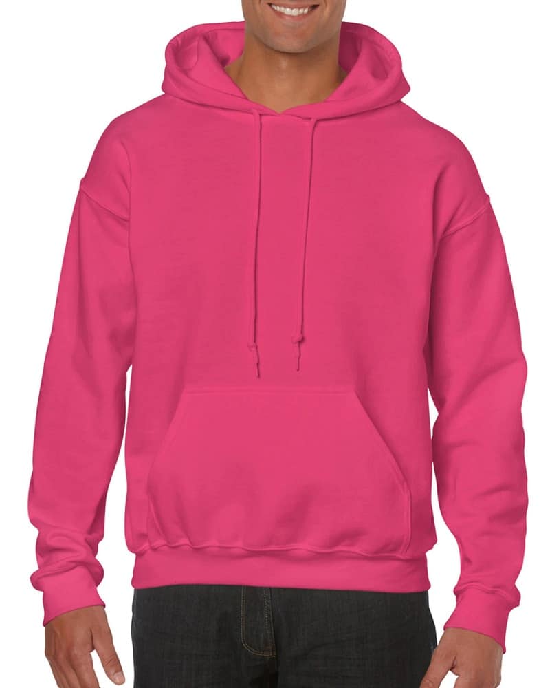 The Men's Hooded Sweatshirt from Gildan in pink.