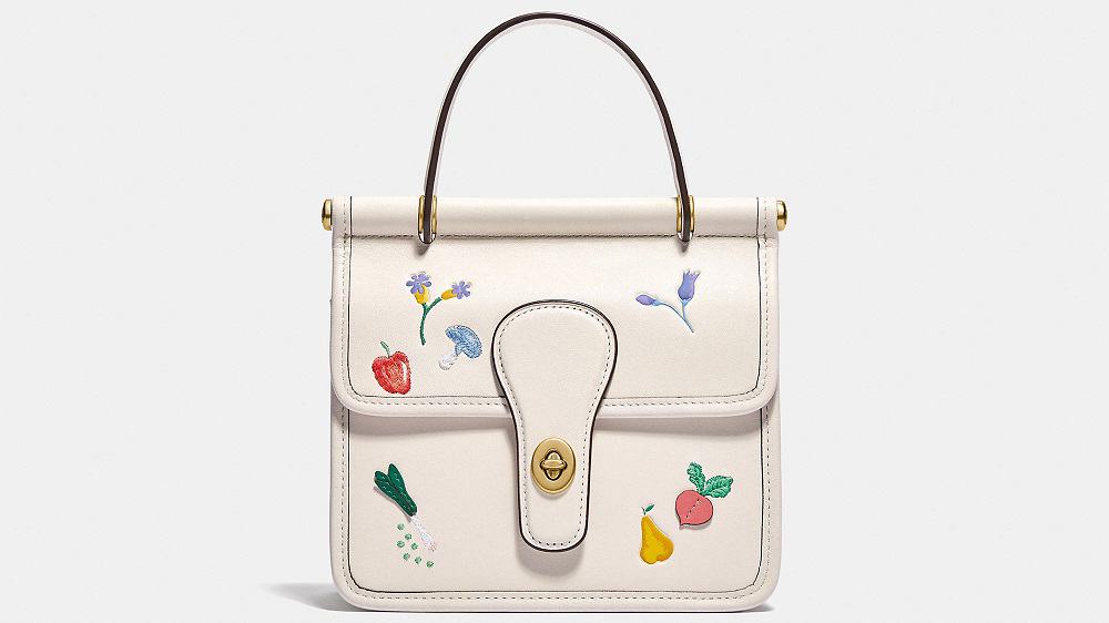 The Willis Top Handle 18 with Garden Embroidery handbag from Coach.