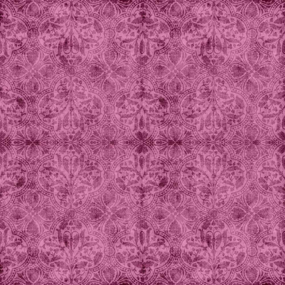 This is a close look at a pink and patterned piece of Tapestry Brocade fabric.