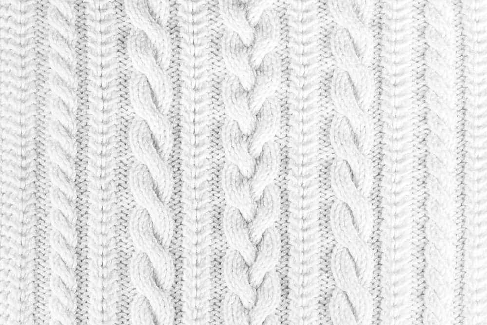 This is a close look at a white cotton Knitted Fabric.