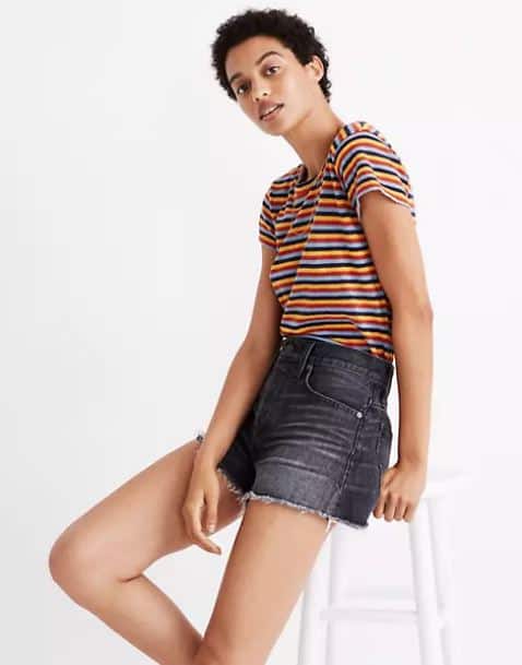Relaxed Denim Shorts in black from Madewell.