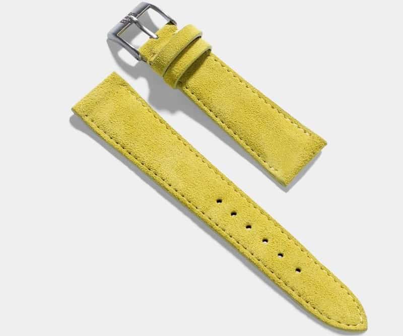 The Citrus Suede Leather Watch Strap from Bulang and Sons.