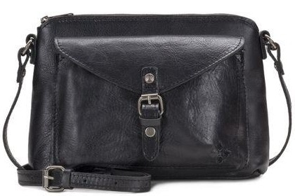 The Avellino Crossbody in black leather by Patricia Nash.