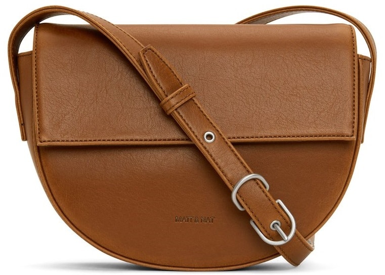 The Rith Vegan Saddlebag in brown leather by Matt and Nat.