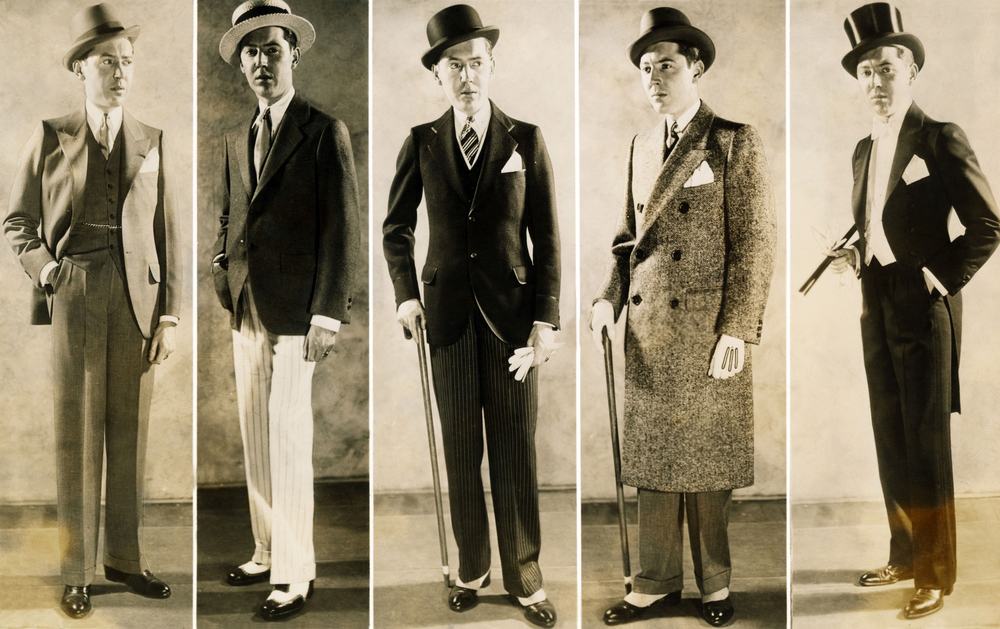 The well dressed man's wardrobe in 1929.