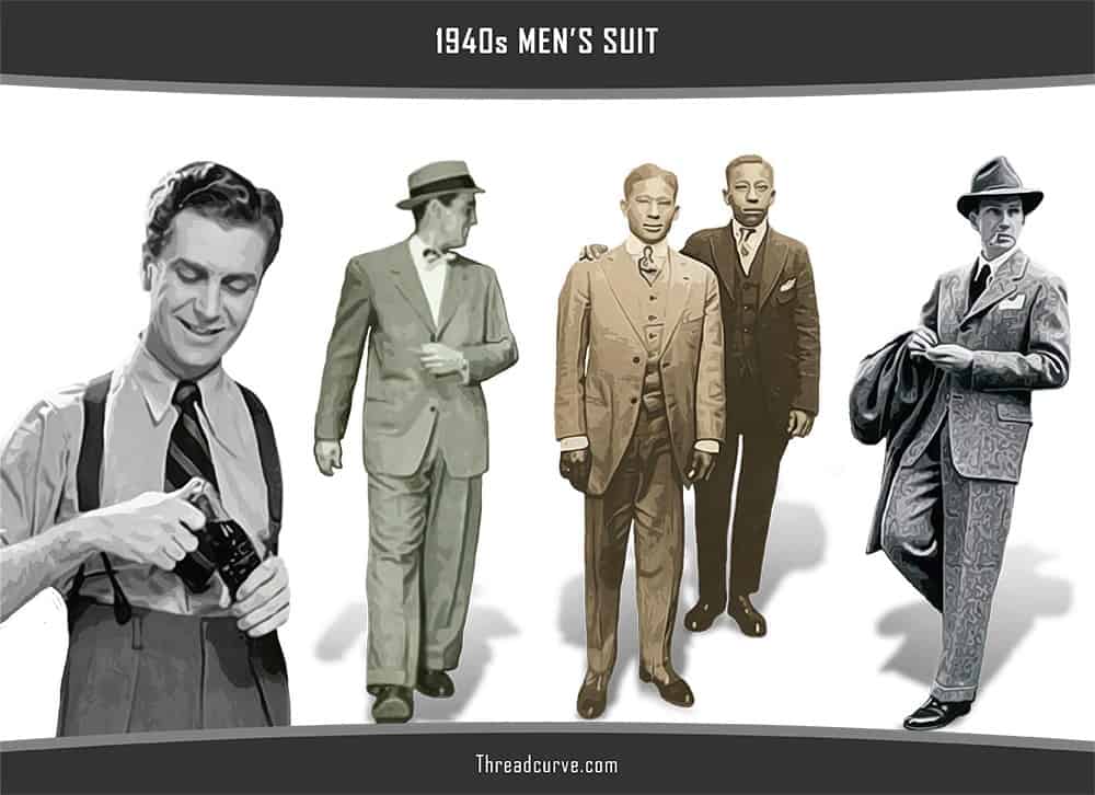 Men's suit in 1940s