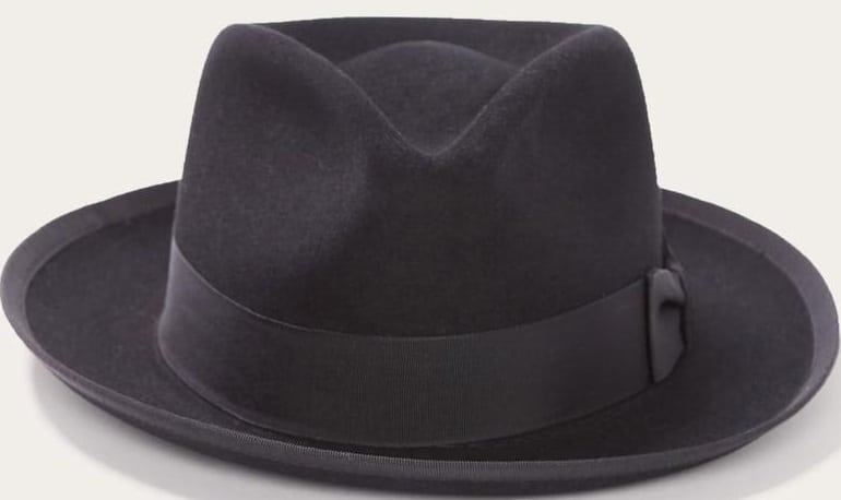 This is the Stetson Whippet Fedora Hat in black.