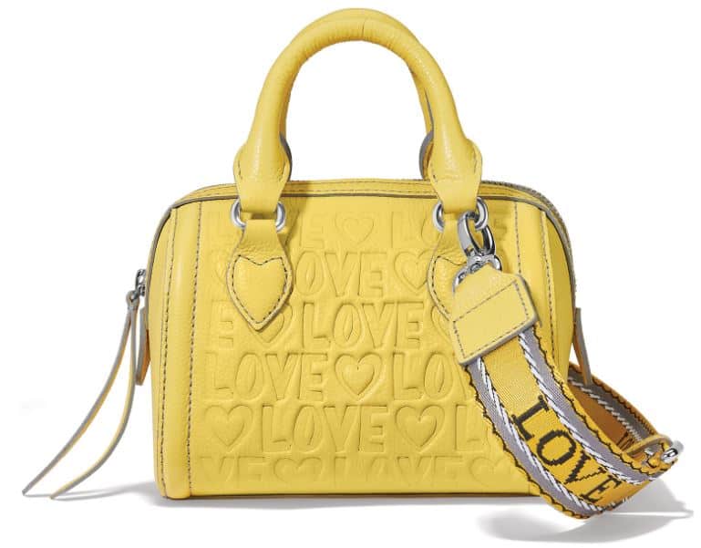 The Deeply In Love Mini Satchel in yellow leather by Brighton.