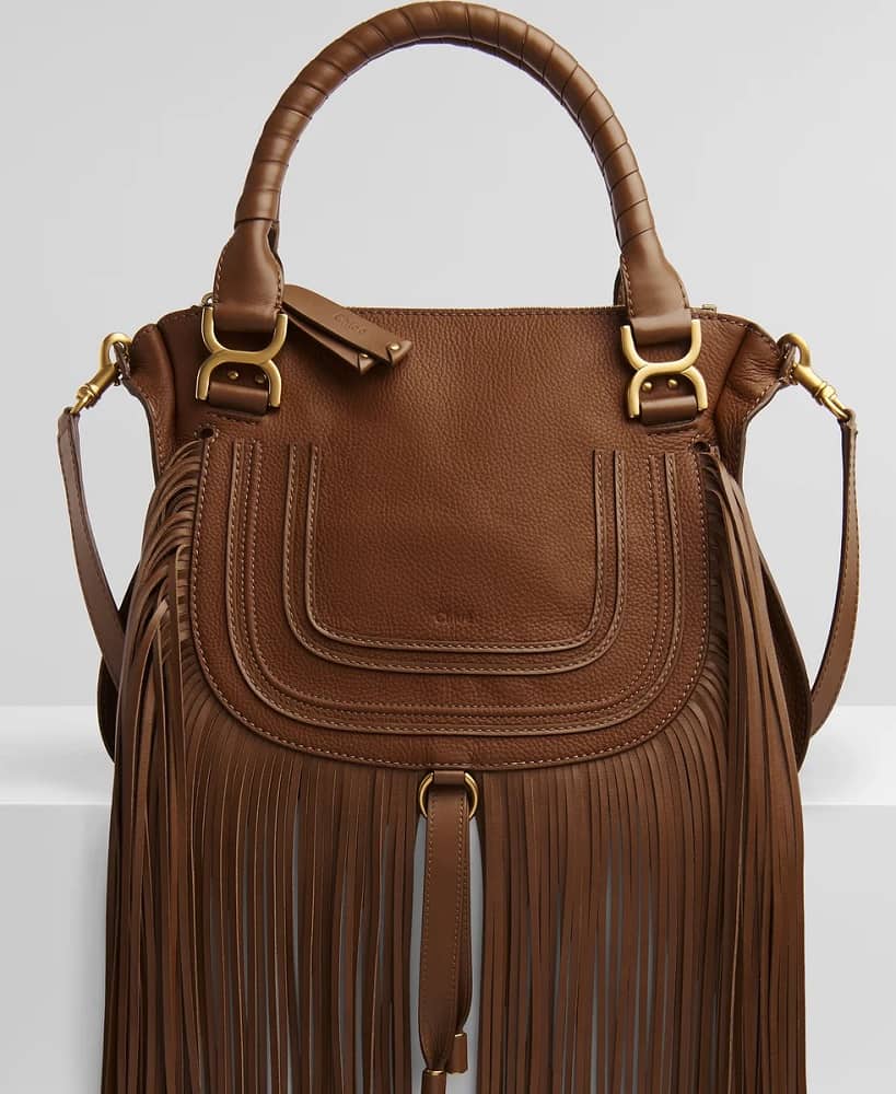 The Marcie brown leather Handbag by Chloe.