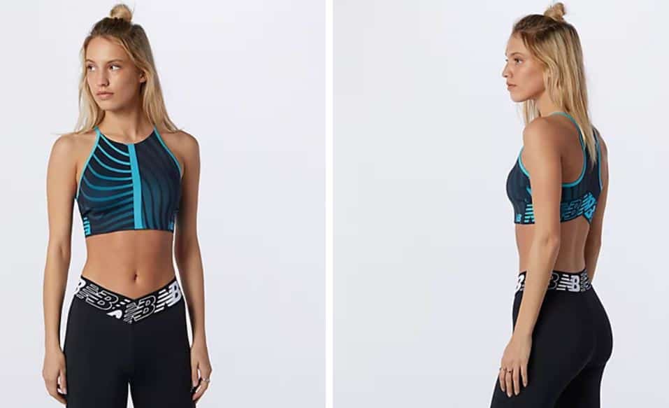 The Relentless Printed Crop Top from new Balance.