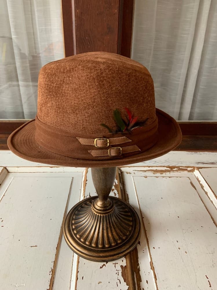 Vintage 1960’s Cavanagh Hats of NY Suede Fedora from Etsy.