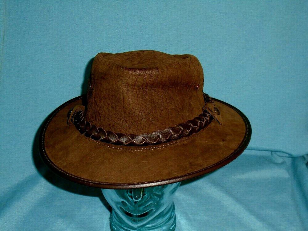 This is the Genuine Buffalo Bison Hide Leather Hat from eBay.