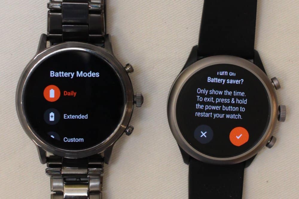 Fossil Gen 5 Carlyle vs Fossil Sport Battery life