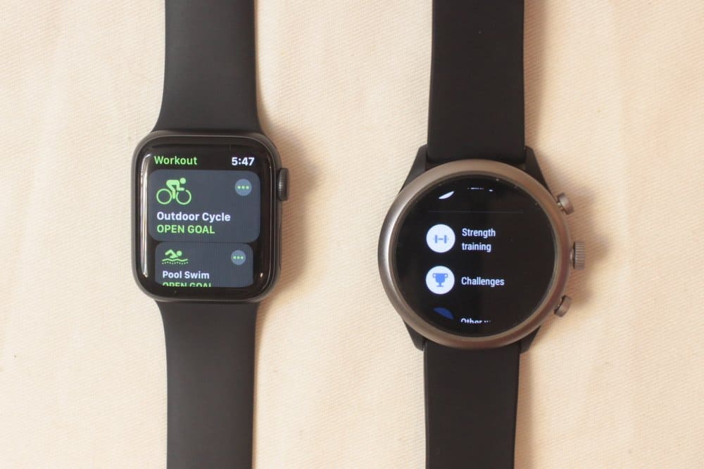 apple watch series 5 vs fossil sport smartwatch workout app