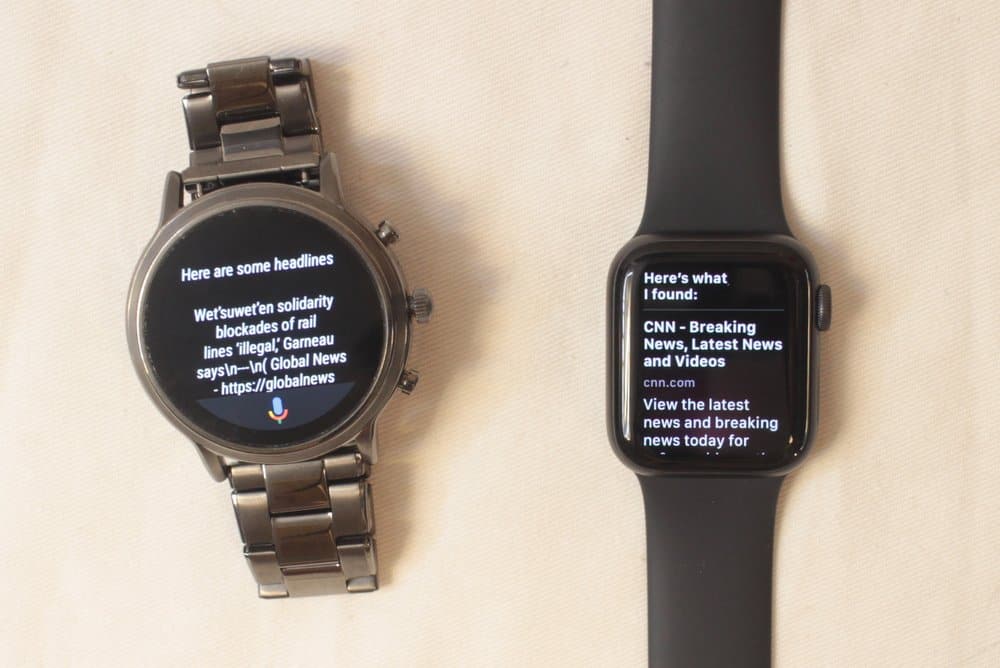 fossil gen 5 carlyle vs apple watch series 5 search function