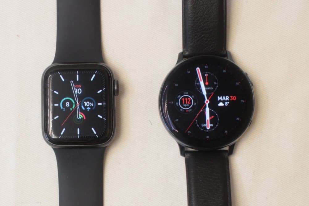 Samsung Galaxy Watch Active 2 vs Apple Watch Series 5 watch face