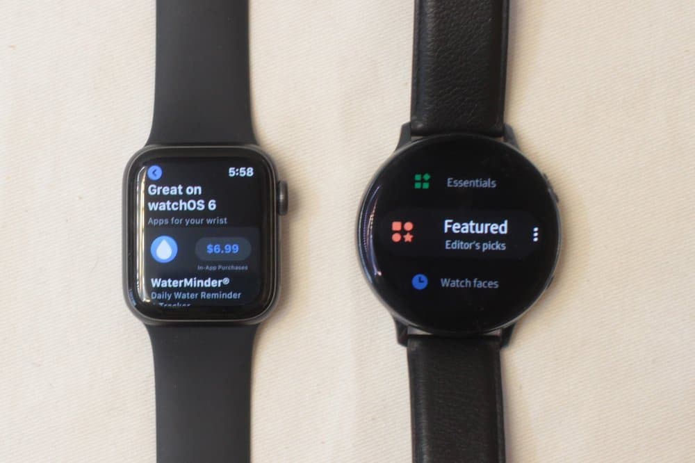 Samsung Galaxy Watch Active 2 vs Apple Watch Series 5 apps store