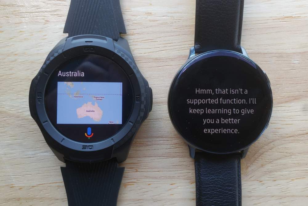 Ticwatch S2 vs Samsung Galaxy Watch Active 2 google assistant bixby