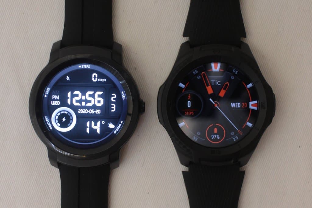 ticwatch e2 vs ticwatch s2 main screen