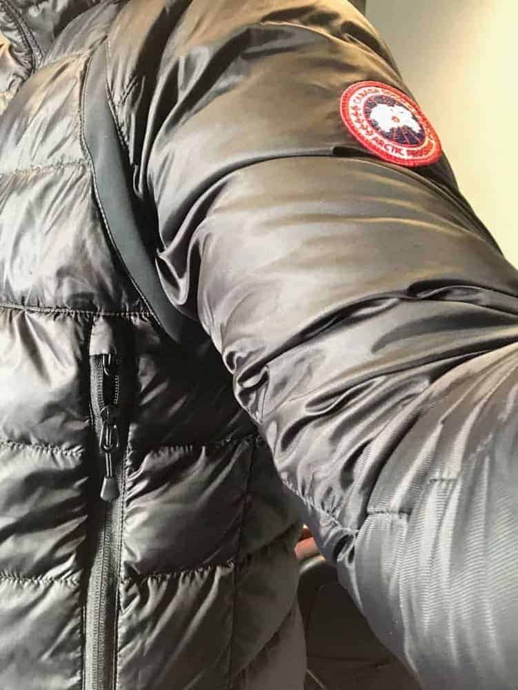 The side view of Canada Goose jacket.