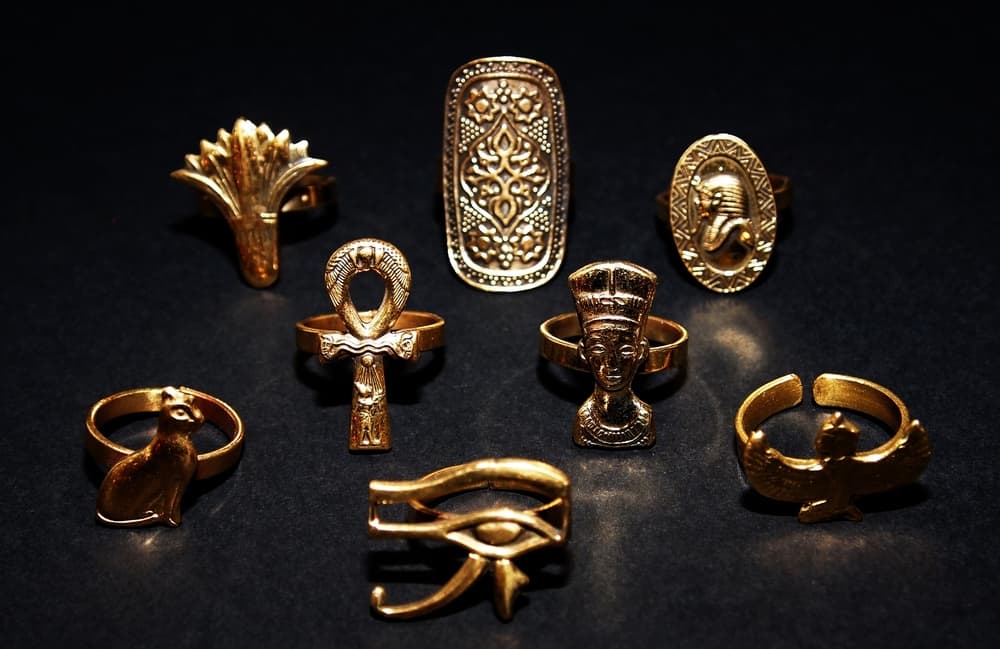 Ancient Egyptian style trendy rings