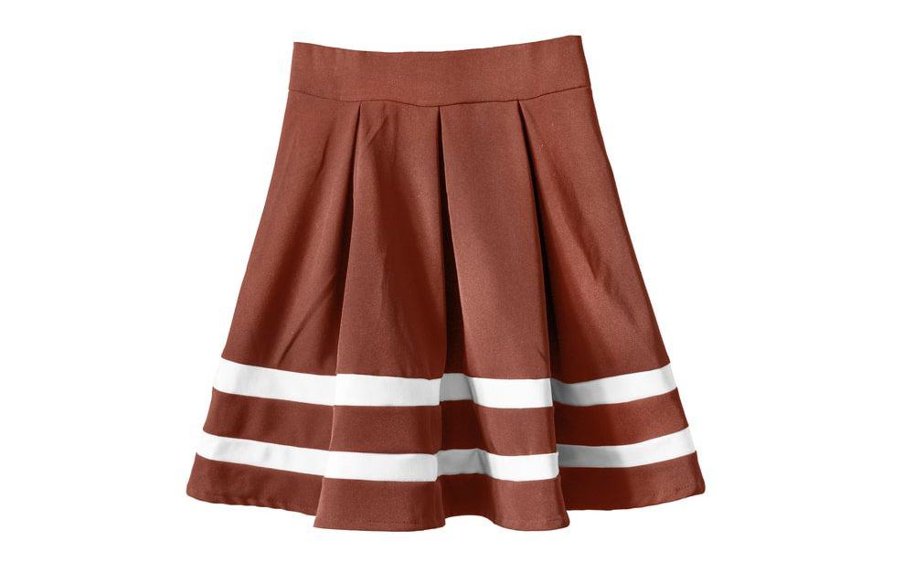Inverted pleat skirt