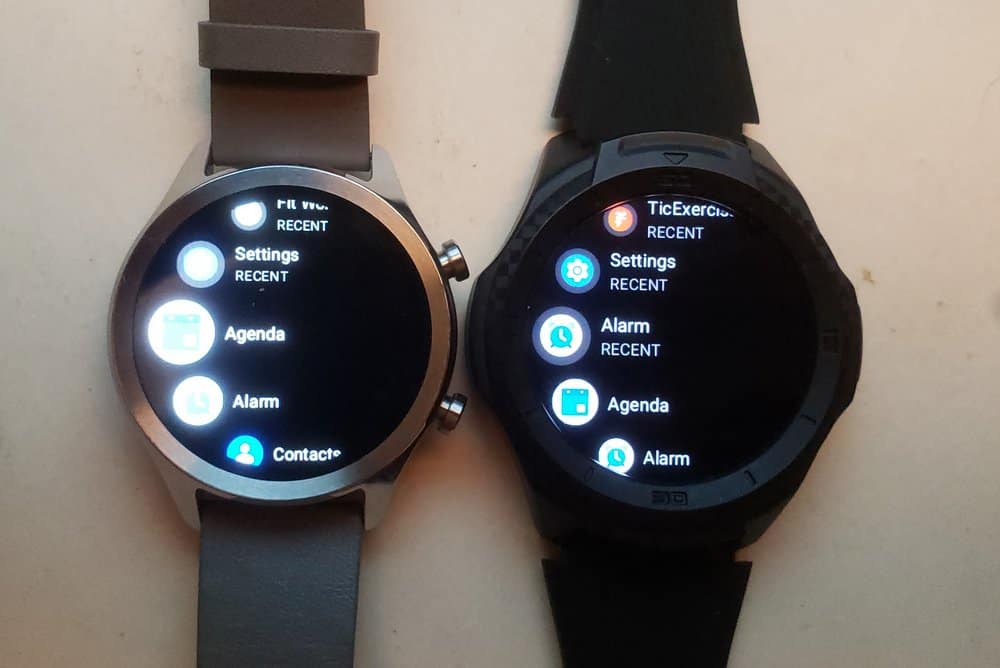 Ticwatch C2 vs Ticwatch S2 apps