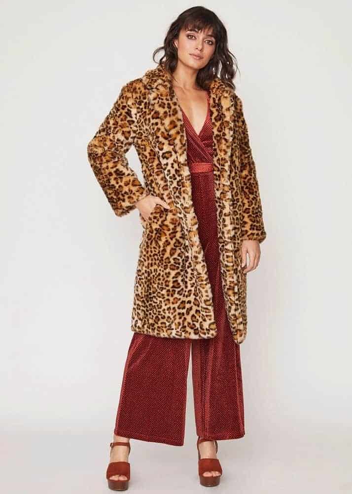 The Encanto leopard faux fur coat from Lost and Wander.