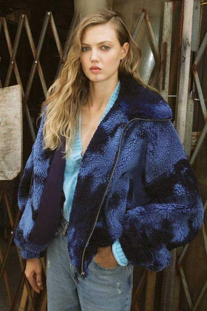 The UO Olivia Tie-Dye Sherpa Jacket from Urban Outfitters.