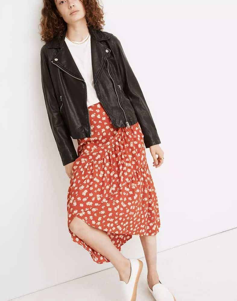 Women's Washed Leather Motorcycle Jacket from Madewell.