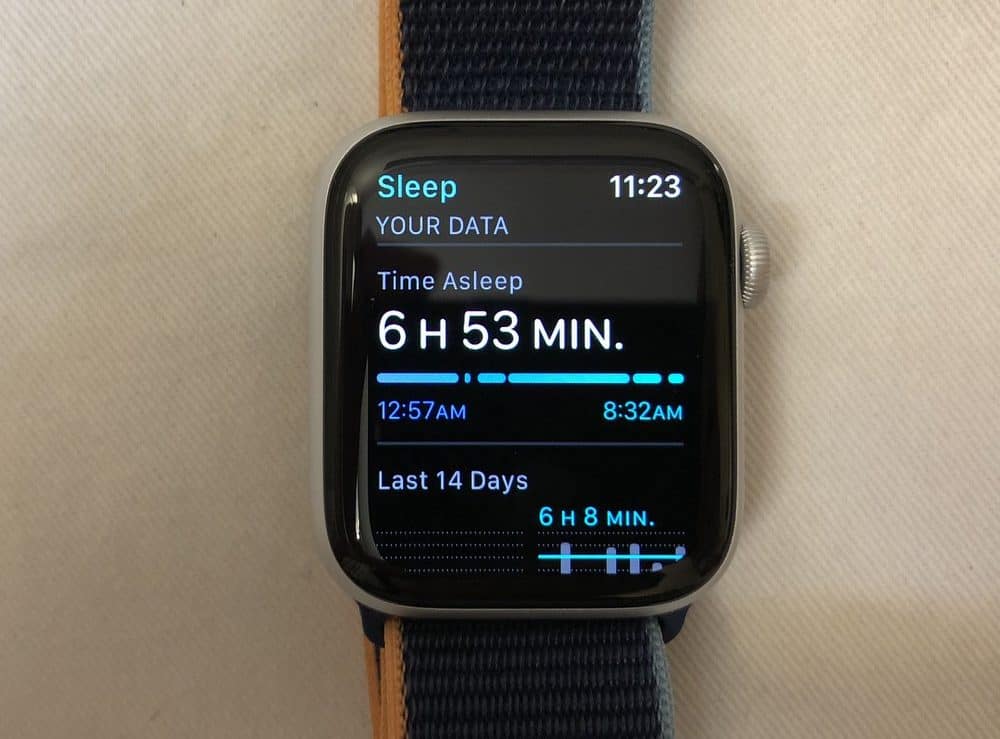 Apple Watch Series 6 sleep tracking