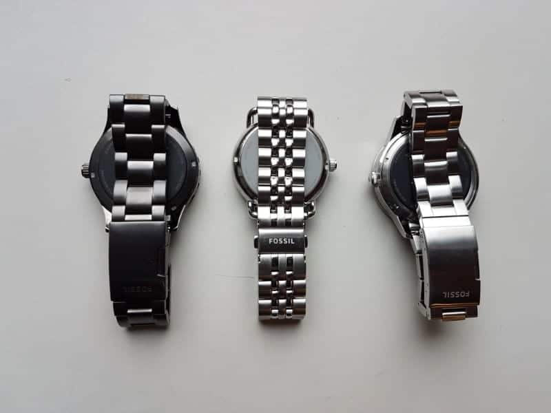Fossil Q smartwatches showcasing their different straps.