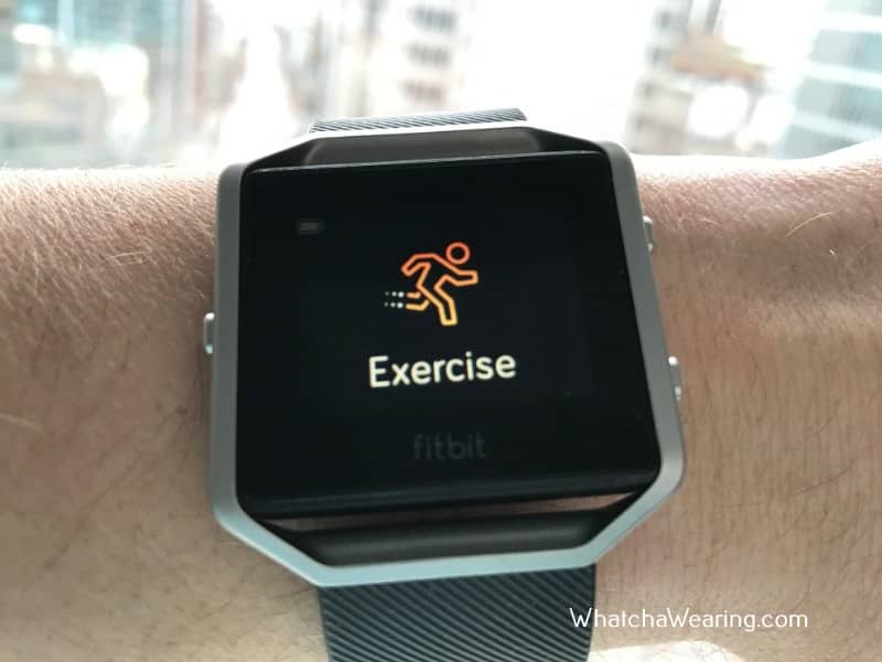 The Fitbit Blaze Exercise tracking.