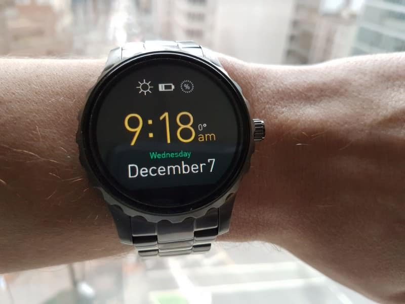 Fossil Q Marshal Smartwatch face. with date.