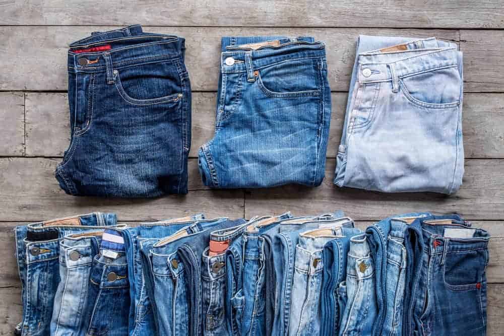 Variety of jean colors