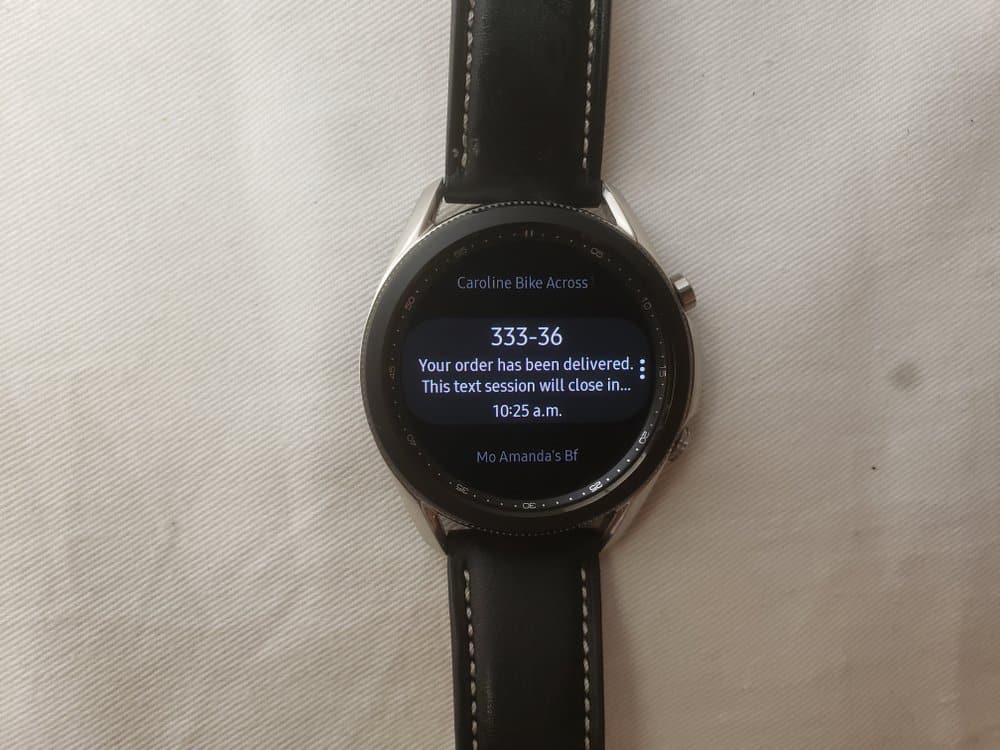 Samsung Galaxy Watch3 messages