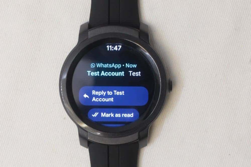 ticwatch e2 texts