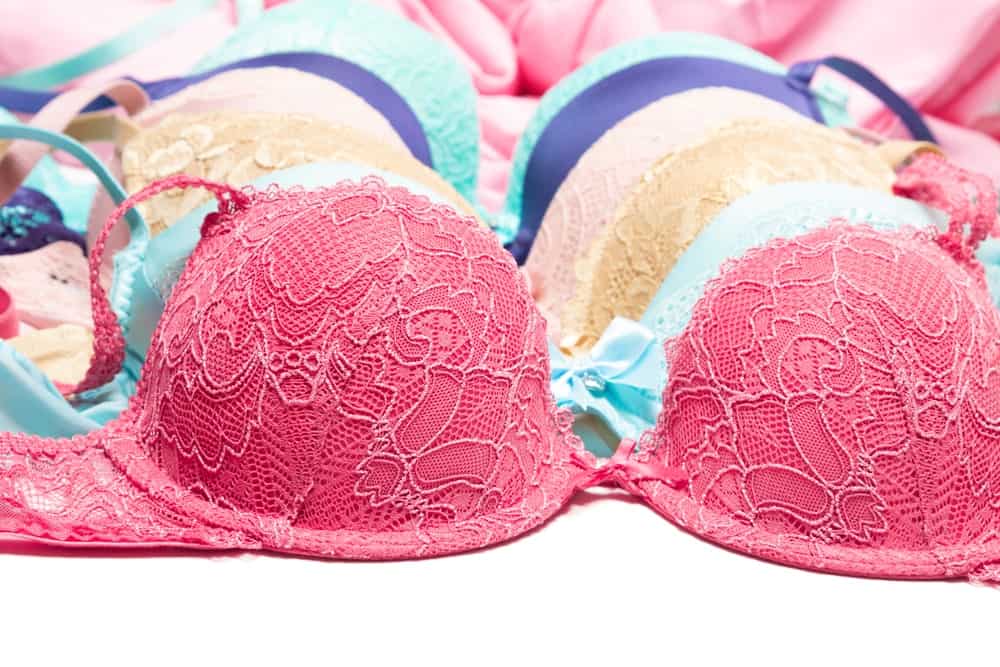 A look at various colorful push up bras.