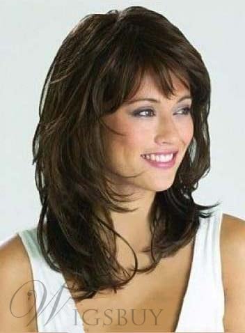 Medium Wavy Layered Cut Synthetic Capless Wig from WigsBuy.