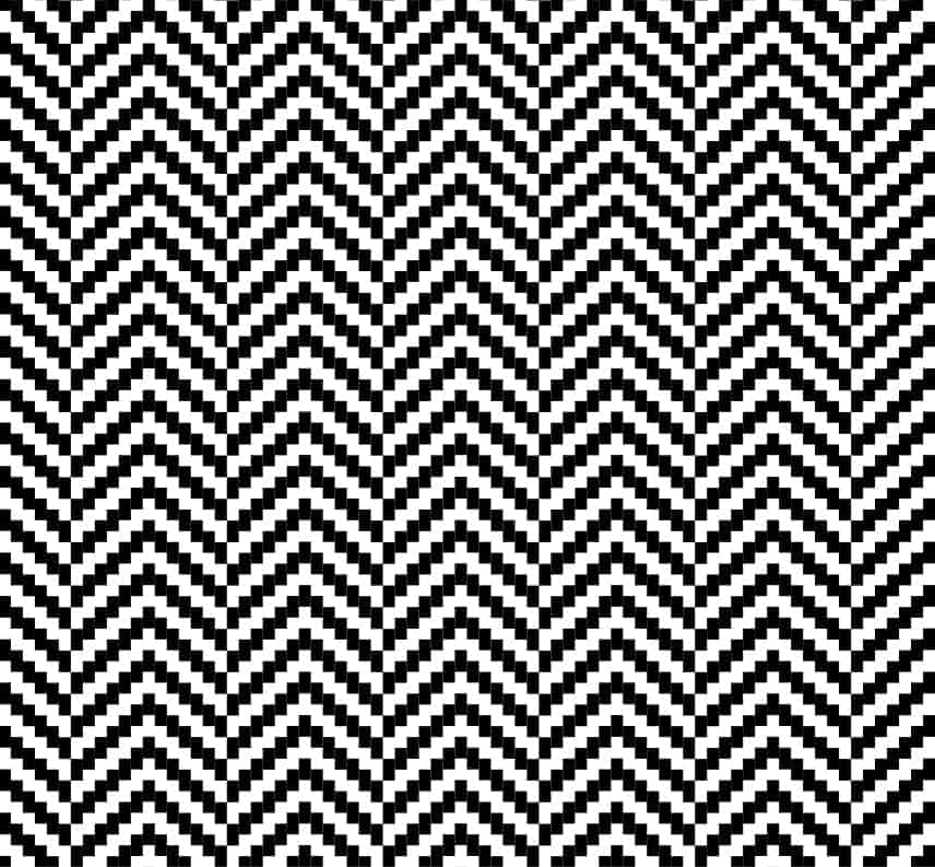 A close look at an illustration of a herringbone twill pattern.